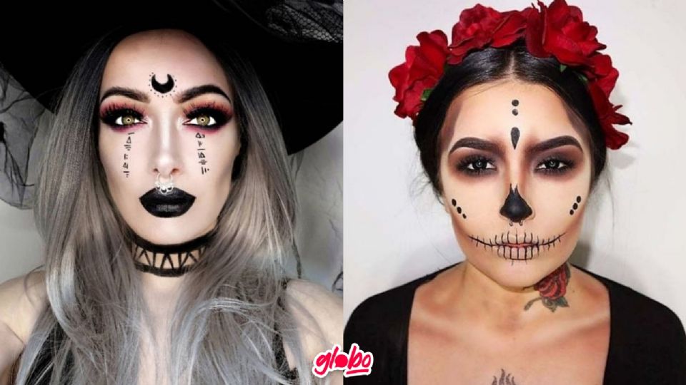 Maquillaje de Catrina y Bruja para hacer fácil y rápido.