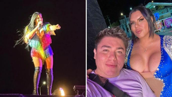 Kimberly “La más Preciosa” baja del escenario para besarse con fan en el carnaval de Campeche