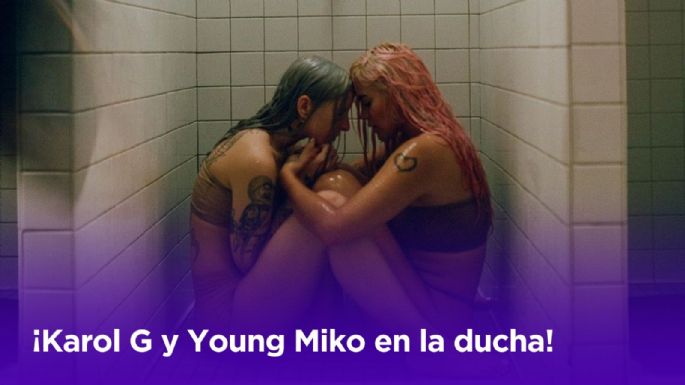 Karol G y Young Miko celebran el cumpleaños de la Bichota en la ducha