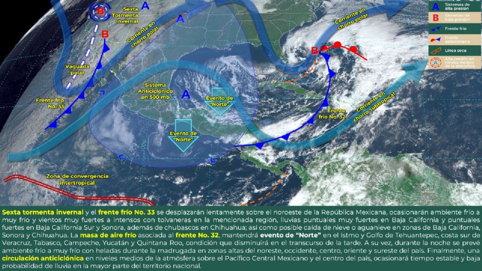 Conoce las condiciones climáticas para este miércoles 7 de febrero.