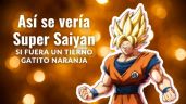 Así se vería Super Saiyan de Dragon Ball si fuera un gato naranja en la vida real