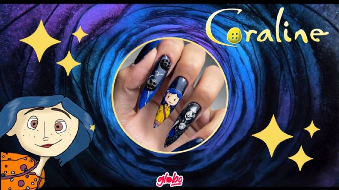 Uñas de Coraline: Nail Art para lucir una manicura de tu película favorita