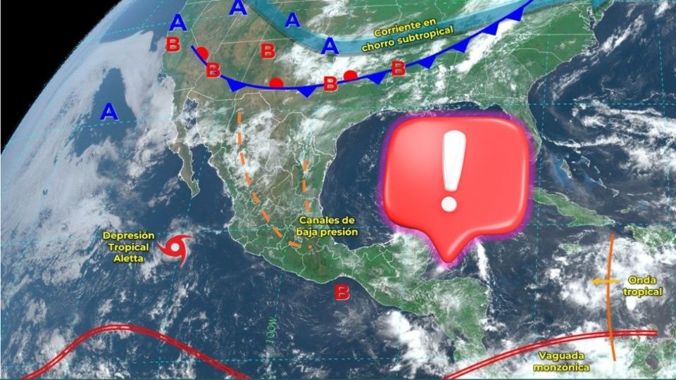 Trayectoria depresión tropical Aletta