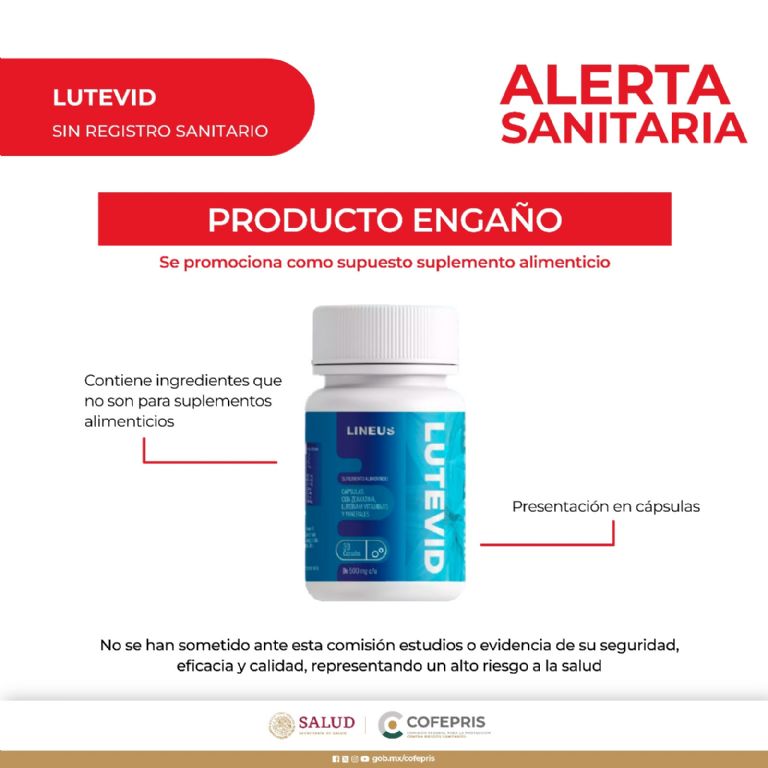 producto cofepris lutevid