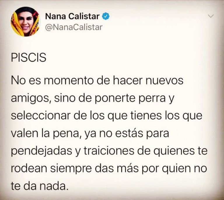 horoscopo de piscis de nana calistar