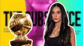 Foto ilustrativa de la nota titulada: Demi Moore exhibe a productor tras ganar en los Golden Globes 2025 por La Sustancia (VIDEO)