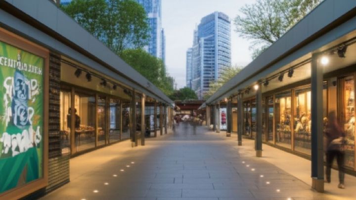 Así luciría la fusión de un pueblito con calles empedradas y edificios futuristas, según la IA