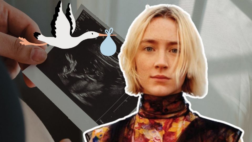 Saoirse Ronan, actriz 'Mujercitas' anuncia embarazo en desfile de moda.