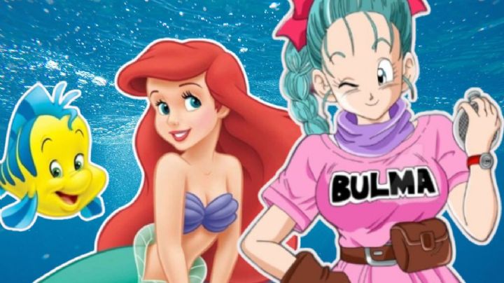 Así luciría la fusión de Ariel La Sirenita y Bulma de Dragon Ball, según la inteligencia artificial