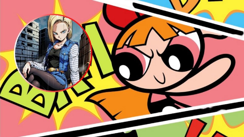 Así luciría la fusión de Androide 18 de Dragon Ball Z y Bombón de Las Chicas Superpoderosas, según la inteligencia artificial.