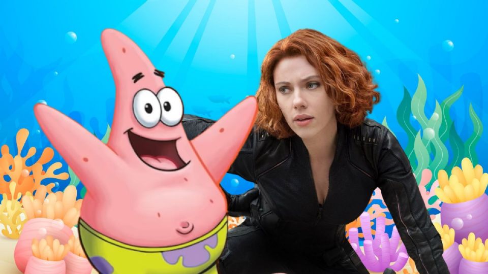 Así luciría el hijo de 'Viuda Negra' de Marvel y 'Patricio Estrella' de Bob Esponja, según la inteligencia artificial.