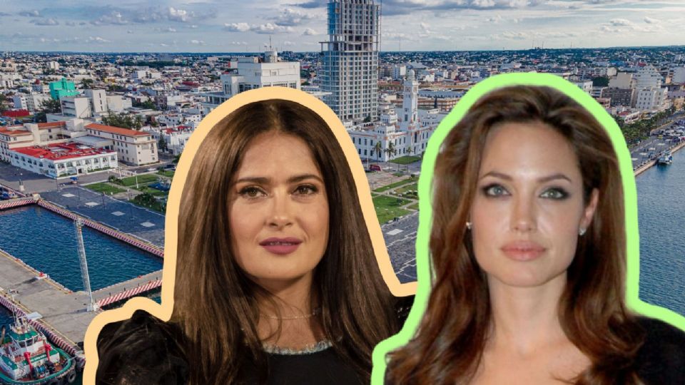 Angelina Jolie y Salma Hayek fueron vistas en Veracruz.