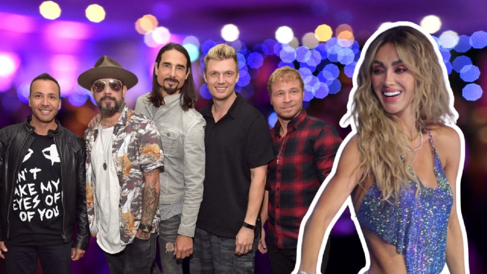 Anahí conoce a los Backstreet Boys, siendo el encuentro entre dos de los mayores fenómenos del pop.